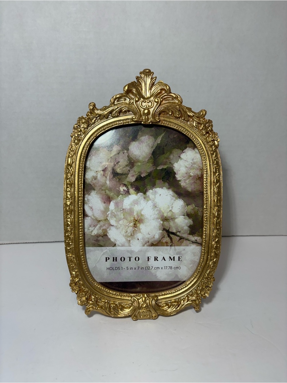 Ornate Gold Decorative Photo Frame - Elegant Home Accent Holds 5 X 7 Photo Heavy